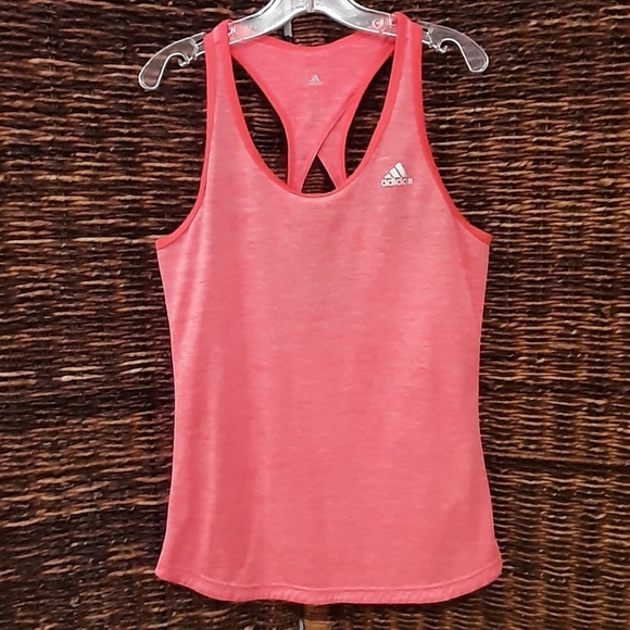 Adidas Tank Women's XS Pink Climalite Sleeveless Top Racerback Workout Shirt Gym - Picture 1 of 6